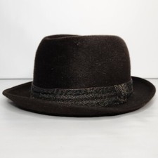Vintage Borsalino Grand Prix Paris 1900 Alessandria Fedora Hat US Size 6 7/8