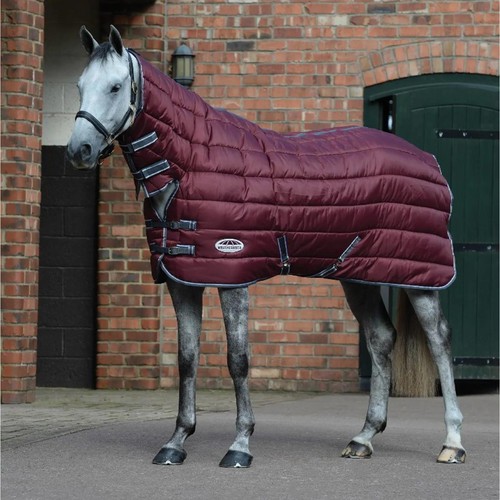 Weatherbeeta Comfitec 210D Channel Quilt Combo Neck 250g Teppich - weinrot