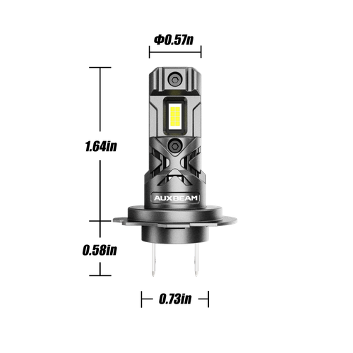 AUXBEAM Q30 H7 Canbus LED Headlight Bulbs Kit High Low Beam 6500K 110W 24000LM - Picture 9 of 12