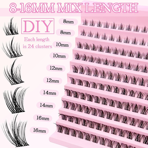 Manga Lash Clusters Wispy Natural Eyelash Clusters 8-16Mm C Curl Cluster Eyelash - Picture 4 of 7