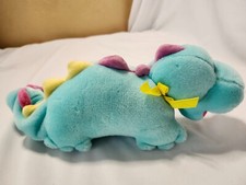 Eden Blue Plush 13" Musical Pull Dinosaur, Head Moves, When You Wish Upon A Star
