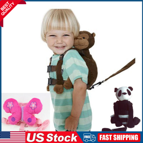 2 in 1 Toddler Leash Monkey Safety Harness Kids Backpack Childrens Walking US