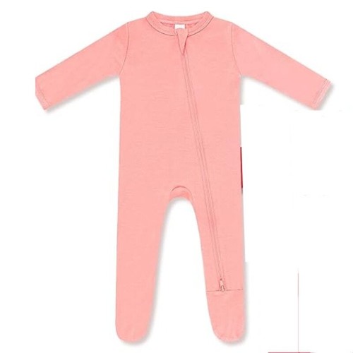 Hapiu Baby Girls Bamboo Zippy Footie Sleeper One Piece Pajama Size NB Strawberry