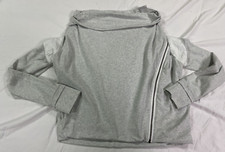 Lululemon Sway Jacket Women's Size 8 Gray Asymmetrical Zip Cowl Neck VGC