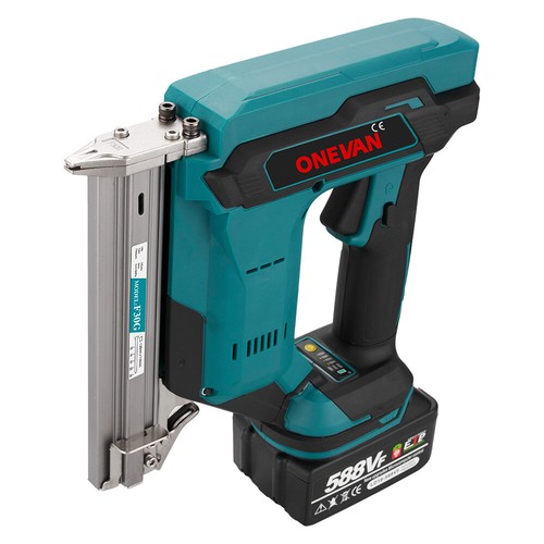 Cordless Nail Gun Electric Straight Nailer Tool Carpentry Nails w/ Battery Kit - Picture 14 of 19