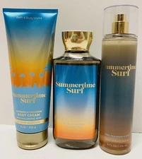 Bath & Body Works Summertime Surf Fine Fragrance Mist Cream Shower Gel Wash
