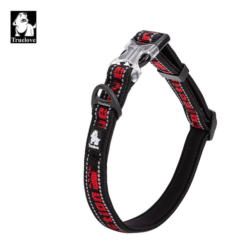 Dog Collar Truelove Soft Padded Adjustable Reflective Strong Genuine S M L - Picture 5 of 25