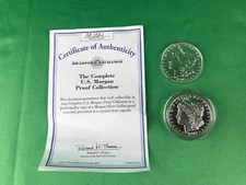 (2) Pair 1889 Morgan Dollar Proof Coin Collectible. COPY