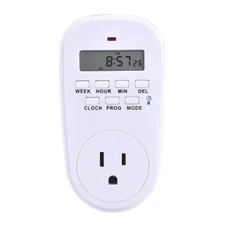 7 Day Digital Timer Wall Plug Socket Control Weekly Programmable Switch Indoor
