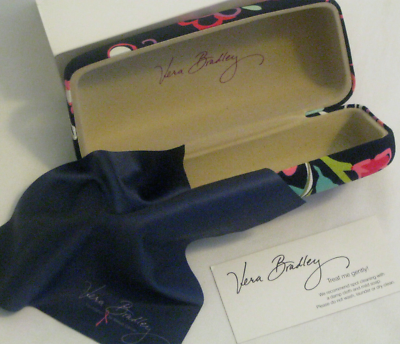 Vera Bradley RIBBONS Hard SUNGLASSES Eye Eyeglasses CASE and  display picture 2