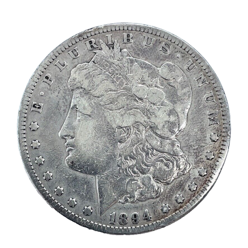 1894-S Morgan Dollar 90% Silver $1 US Coin # 2005 - Picture 2 of 4