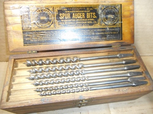 Russell Jennings 13 piece auger bit set with box