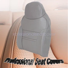 Fits 2000-2001 Ford Excursion Front Driver Top Lean Back Seat Cover Leather Gray