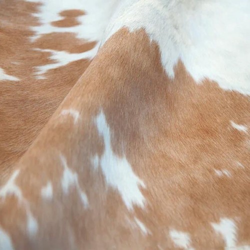 Genuine BEIGE & WHITE Cowhide Rug natural hair 6X6 Feet Cowhides Cow Hide skin - Picture 2 of 3