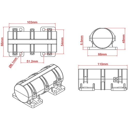 3800RPM DC12V/24V Vibrating Vibration Motor for Warning Systems Massage Bed - Bild 12 von 20