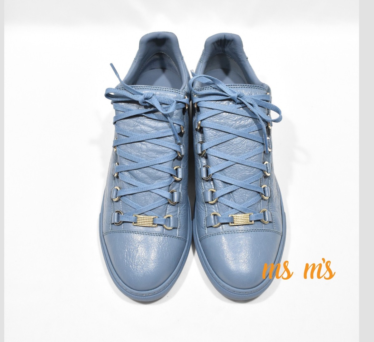 NIB Balenciaga Arena Low Top Leather Lace Up Sneakers womens sz