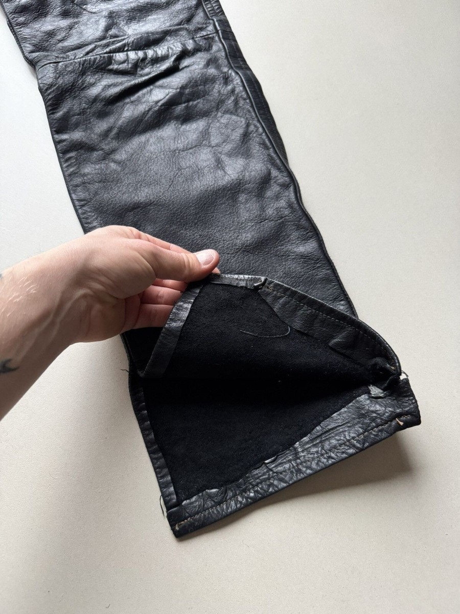 90's Black Leather Pants Kanye vibe Opium Rick | eBay