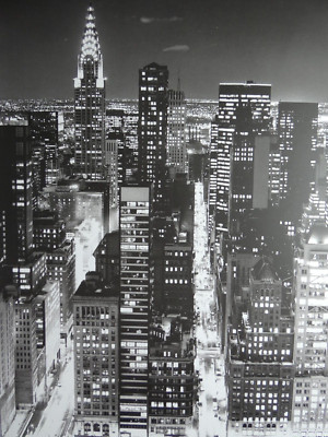 Chrisopher Bliss - Skyline at night, Fotodruck