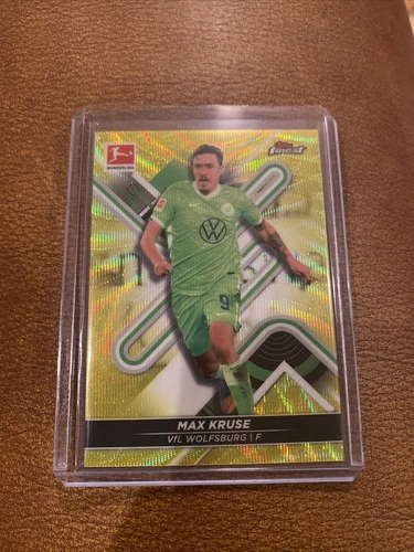 2022 Topps Finest Bundesliga Max Kruse Yellow Wave 303/350 VFL Wolfsburg