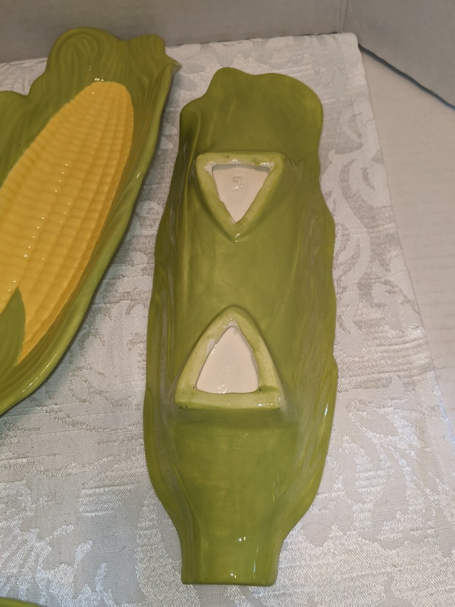 ハーマンミラー sweet corn 1970 Vintage Ceramic Corn on the Cob Serving Plate Platter Japan