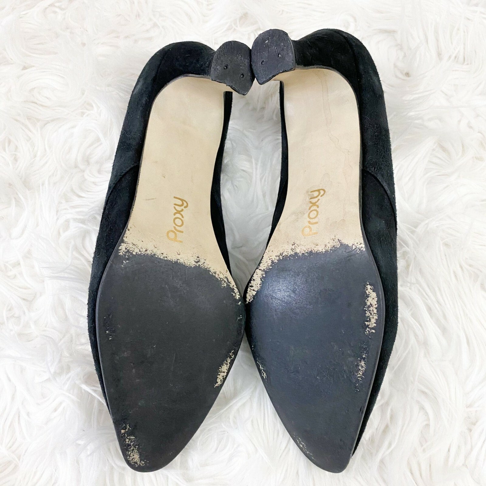 Vintage Proxy Black Gold Pointed Toe Heels 8.5 - image 6