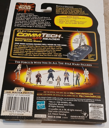 Star Wars Episode 1 Battle Droid w/Blaster Rifle 1998 Hasbro with CommTech Chip - Picture 7 of 8