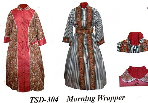 Civil War Style "MORNING WRAPPER" Timeless Stitches PATTERN TSB-304 Miss/Queen - Picture 1 of 5