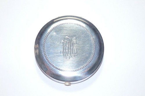 Nice 1920's Art Deco STERLING SILVER Thomae Co Makeup Purse POWDER COMPACT - Picture 4 of 12