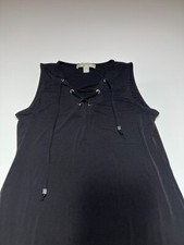Michael Kors Dress Size XS Black Sleeveless Lace Front Sheath Stretchable Short