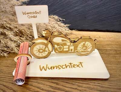 Geldscheinhalter Motorrad personalisierbar Chopper Motorradfahrer Biker Route 66