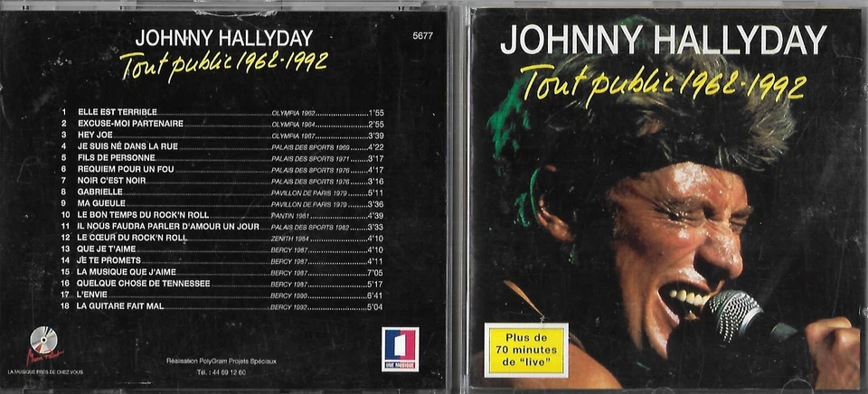 CD COLLECTOR 18 TITRES JOHNNY HALLYDAY TOUT PUBLIC 1962 - 1992 BEST OF 1992 - Photo 1/1