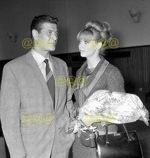 Photo - Mandy Rice-Davies & Pierre Cervello candid portrait London Airport (2)