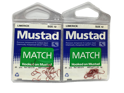 2 Beutel à 25 Stück - Ami MUSTAD Match - Ref. 19212R - Größe 12 - FG508