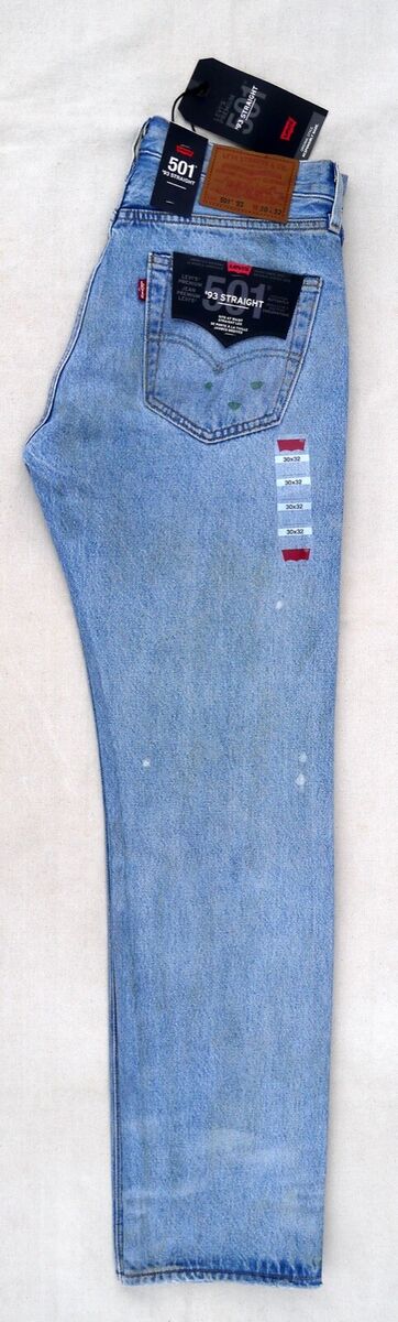 LEVIS 501 Premium Big E Straight Fit 93 Jean Blue Denim Painter Pro Mens 30  32