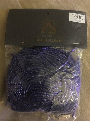 Vintage Zehetner Smith "ANGEL CURLS" Purple Metal Strands Christmas Tree Garland - 第 1/3 張圖片