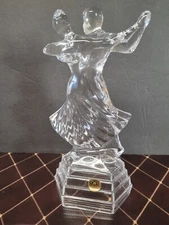 VINTAGE Royal Crystal Rock (RCR) "TANGO" Dancing Couple CRYSTAL Figurine - ITALY