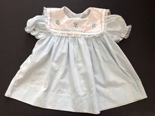 Vintage Cradle Togs Blue Baby Girls Dress Size measurements