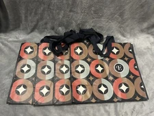 Four Large blue grocery shopping reusable tote bags 