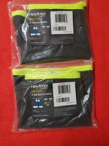 HexArmor AG10009S-L (9) 9" Cut Resistant Arm Guard/Sleeve Size Large -NEW-Qty. 2 - product listing photo