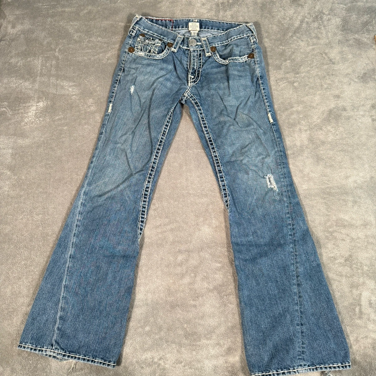 True Religion World Tour Blue Jeans for Men for sale - eBay