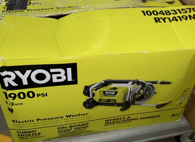 #ad Ryobi 1900 PSI 1.2 GPM Electric Cold Water Pressure Washer RY1419MT Wheeled $129.00