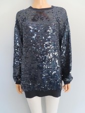 Stella McCartney Navy Blue Sequin Long Sleeve Tunic Top Size 38/US 2