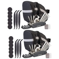Semptec 2Er-Set 16In1-Fahrrad-Multitool-Werkzeug, Reifen-Reparatur-Set, Tasche