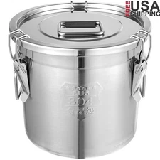 Airtight Stainless Steel Food Storage Container Large Durable Kitchen Canister