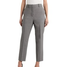 Quince Italian Wool Straight Leg Cropped Pleated Pants Size 10 NWD Dress Pant