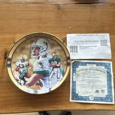 Dan Marino Limited Gold Signature Series Vintage Collector Plate Miami Dolphins