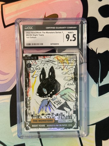 2022 How2Work THE MONSTERS Series 1 Labubu "NIGHT YEARS" 82/84 R CGC 9.5 - Bild 7 von 10