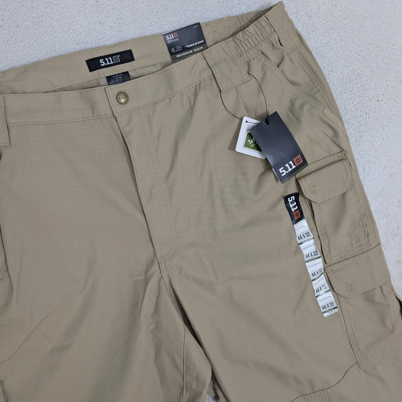 NWT 5.11 Tactical Taclite Pro Ripstop Cargo Pants Men’s 44x32 162 Tdu Khakis