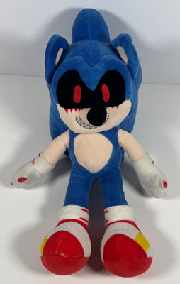 Sonic EXE Evil Sonic Hedgehog Plush 14'' Bloodstained Hands Face Creepypasta Rare
