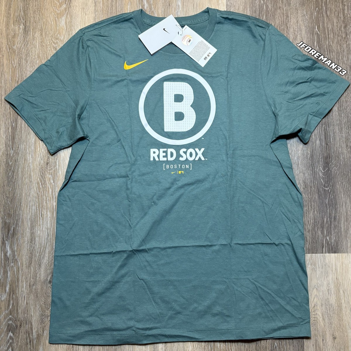 Nike Boston Red Sox 2025 City Connect Logo Green Monster T-Shirt